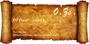 Offner Zsolt névjegykártya